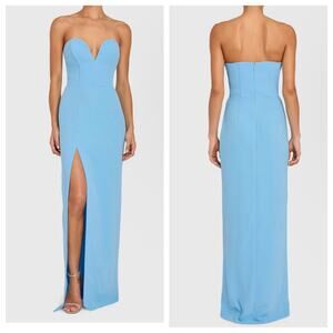 Amanda Uprichard size Small Cherri Gown Pacific Blue Sweetheart Strapless Maxi